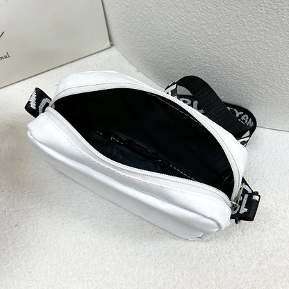 Nylon Wide-Strap Square Bag
