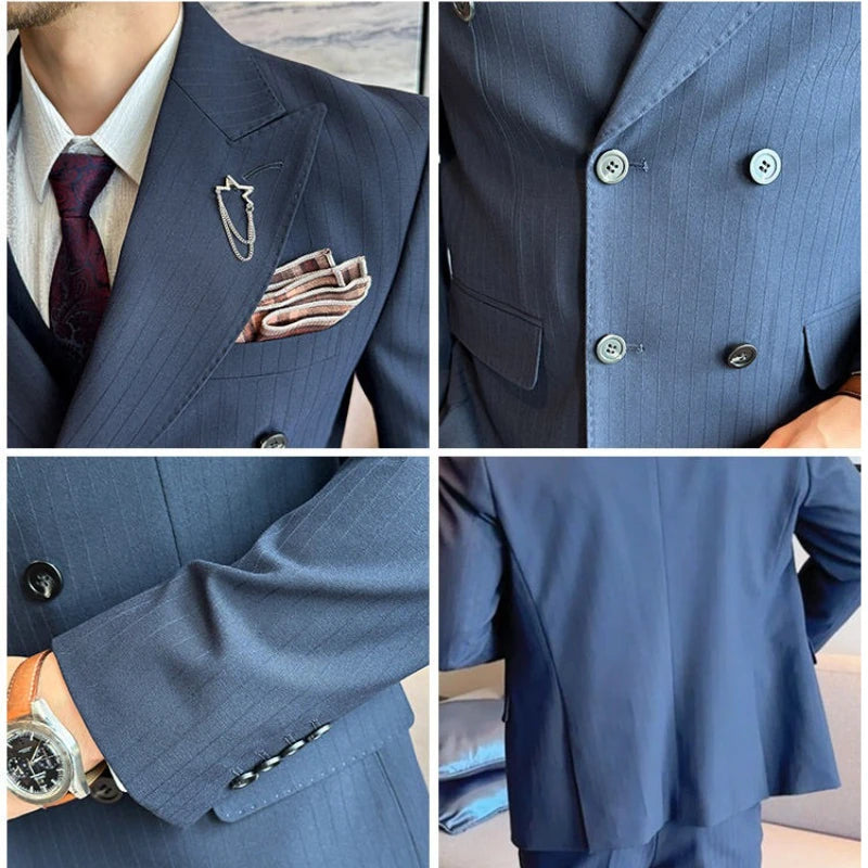 Two-Piece Jacket Pants Dark Suit