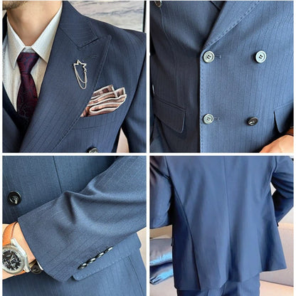 Two-Piece Jacket Pants Dark Suit