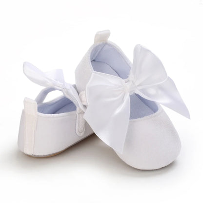Flannelette Bow Baby Flats