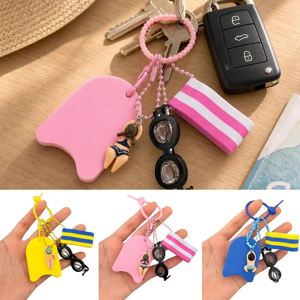 Cartoon Swimming Keychain Summer Pool