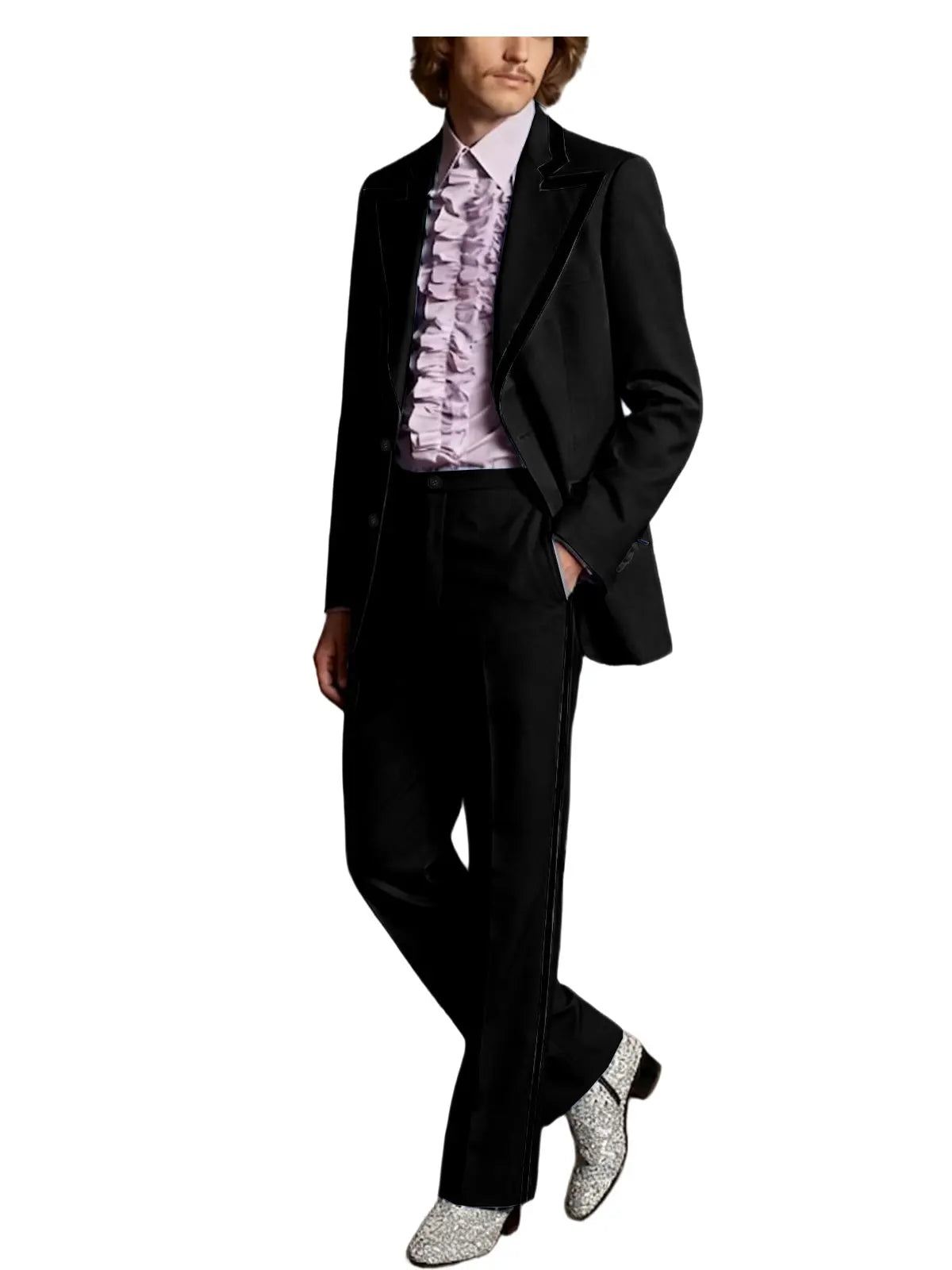 Tuxedo Black Trim Slim Suit