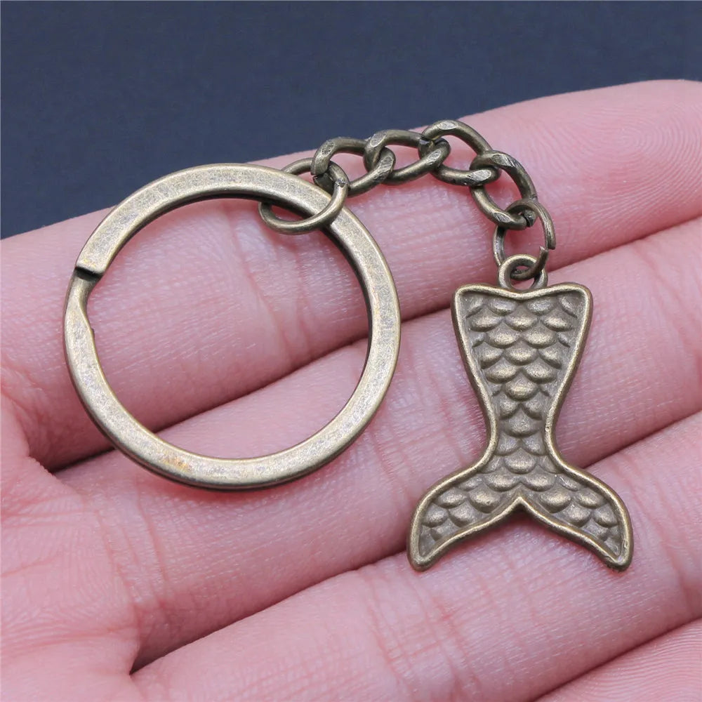 Seahorse Octopus Mermaid Keychains Nail
