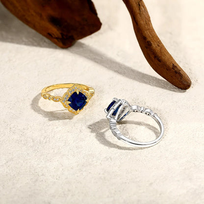 Custom Blue Sapphire Ring