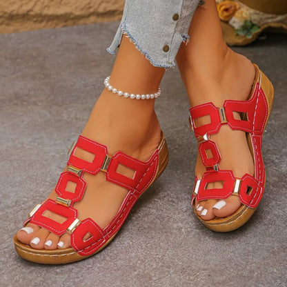 Roman Wedge Sandals