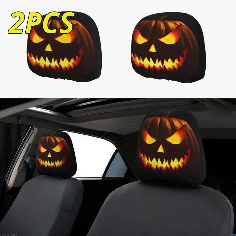Scary Face Car Headrest Cover