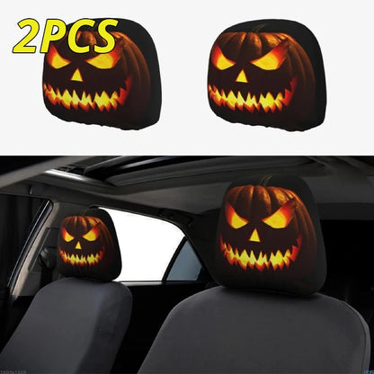 Scary Face Car Headrest Cover