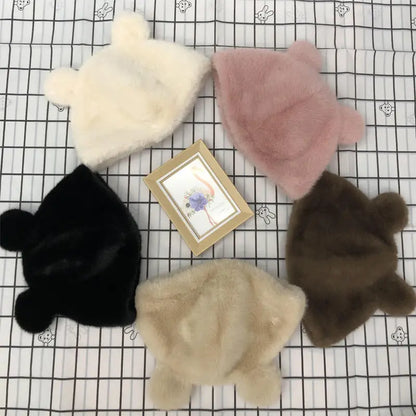Winter Faux Mink Fur Beanie