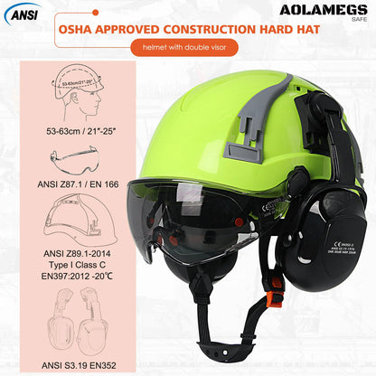 ABS Shell Dual-Visor Safety Helmet