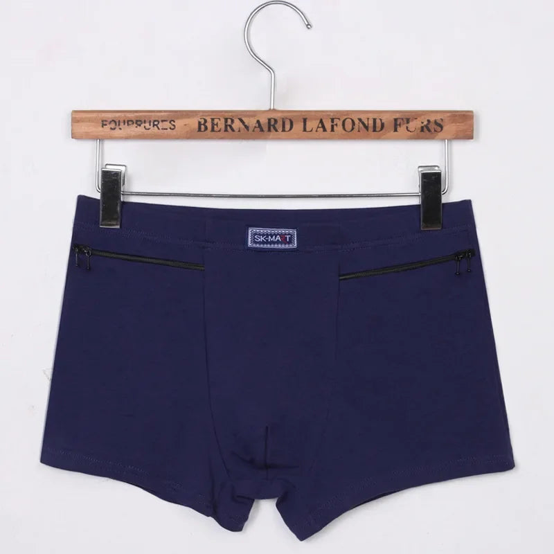 Cotton Zipper Boxers