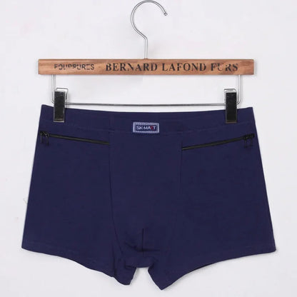Cotton Zipper Boxers
