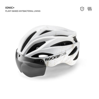 Magnetic Goggle Integrated Road Bike Helmet