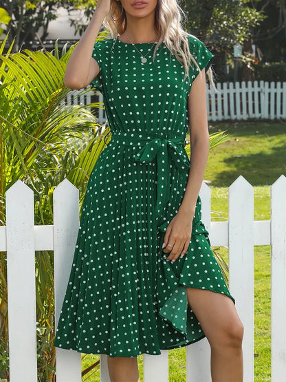 Elegant Belted A-Line Dress