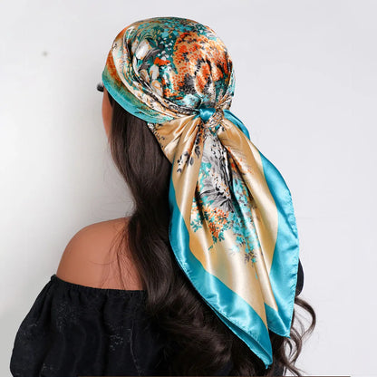 Silk Satin Square Scarf