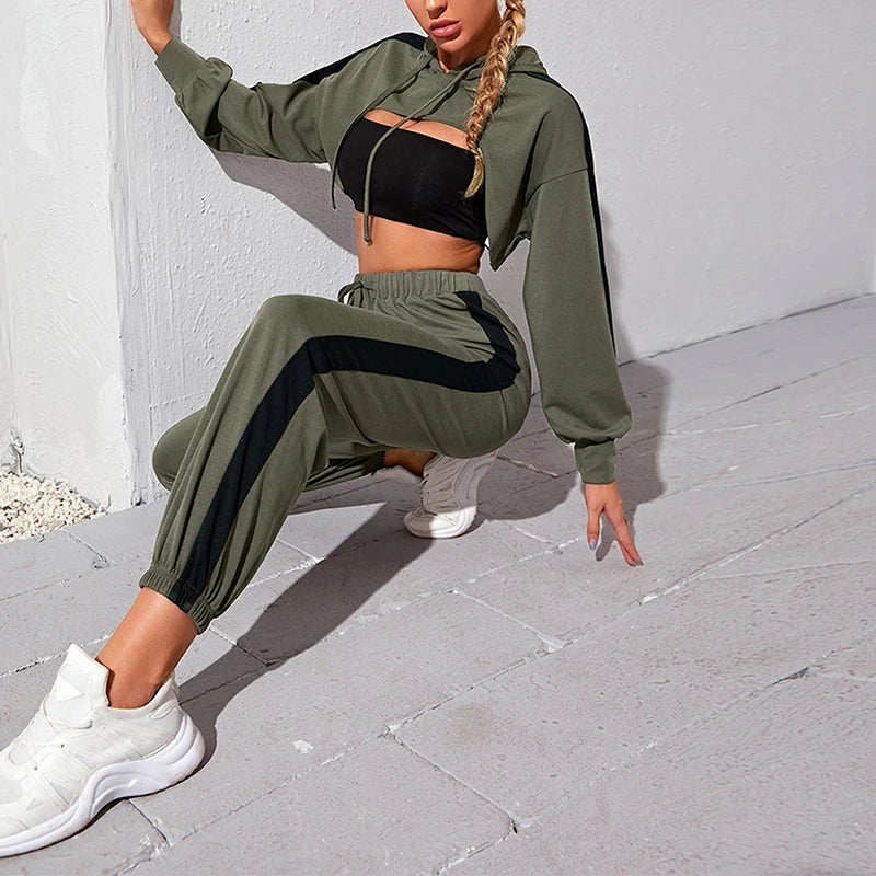Women Two-Piece Oversized Hoodie Tracksuit