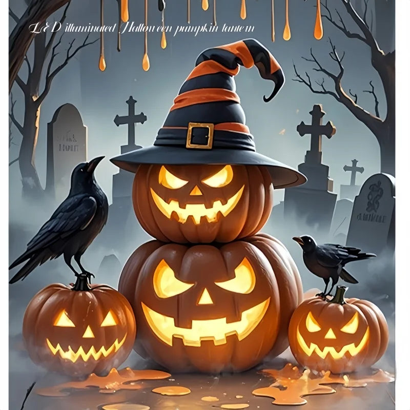 Glowing Pumpkin Lantern Decor