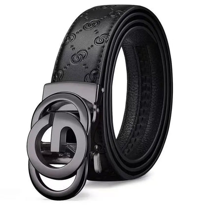 Cowskin Business Belt Automatic Buckle