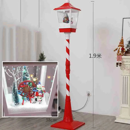 Christmas Music Snow Street Lights