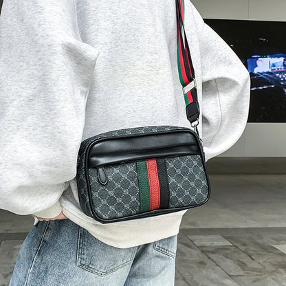Color Block PU Sling Bag