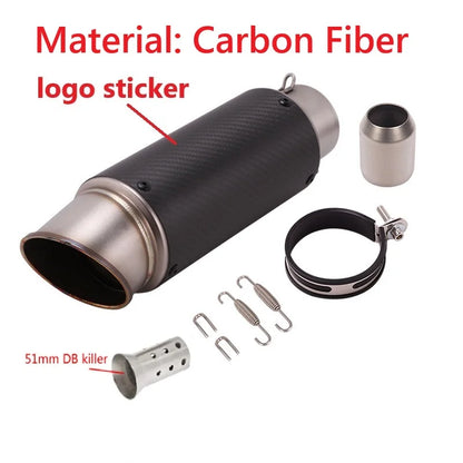 Universal 51/60mm Carbon Fiber Exhaust Muffler DB Killer