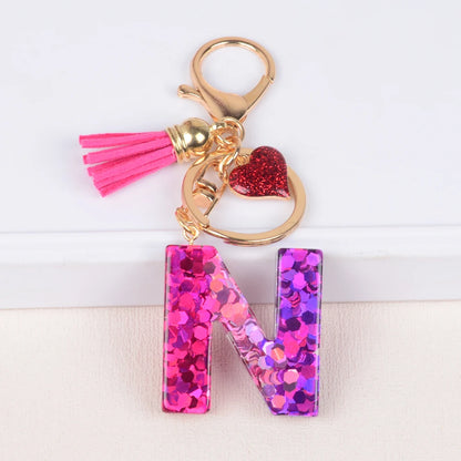 A-Z Alphabet Initial Letter Keychain