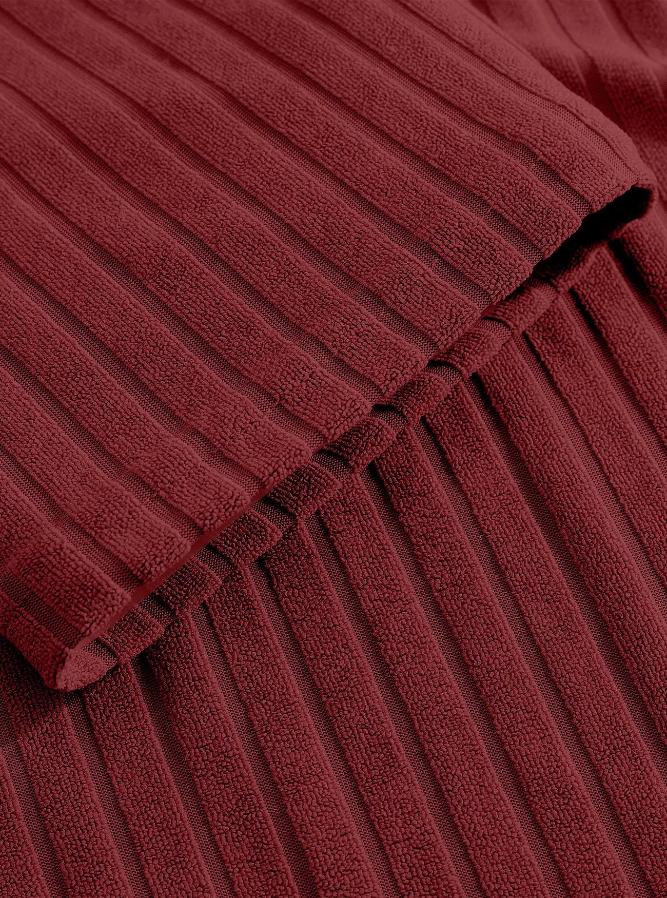Long Patterned Belted Bathrobe