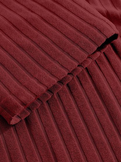 Long Patterned Belted Bathrobe