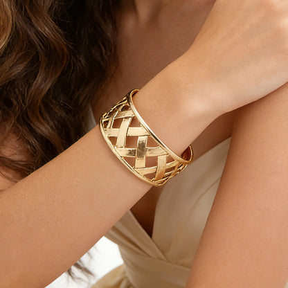 Minimalist Gold Open Cuff Bracelet