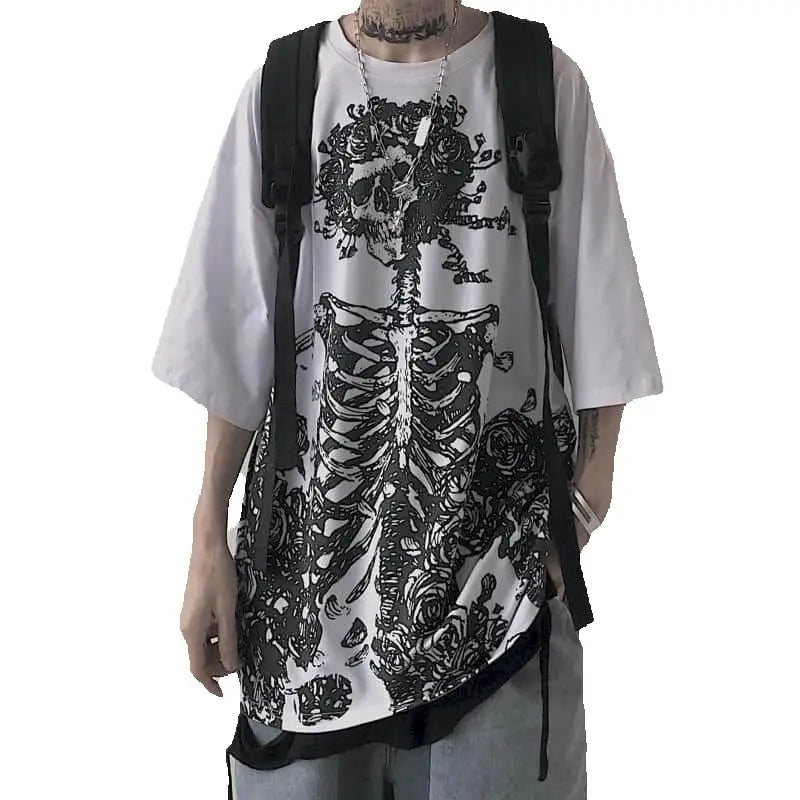 Gothic Skull Cotton T-Shirt