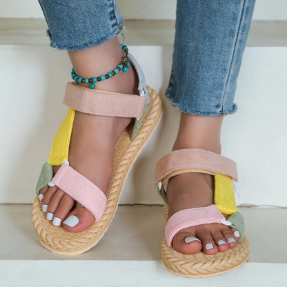 Hook & Loop Low Platform Sandals