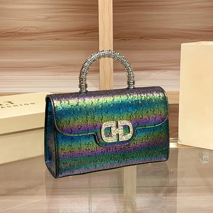 Ostrich Pattern Underarm Handbag