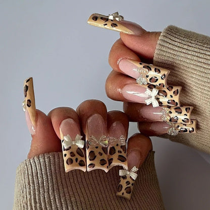 Leopard Cherry Press-On Nails