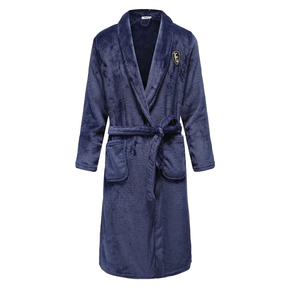 Men’s Plus Size Flannel Kimono Robe