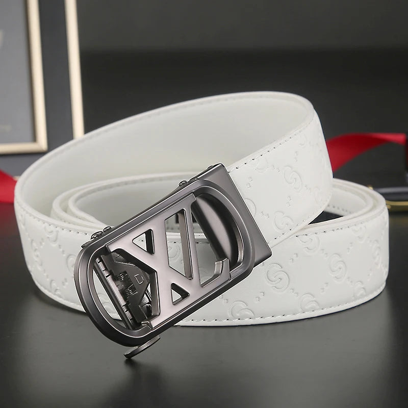 Luxury designer leather belt