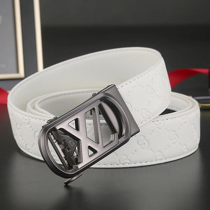 Luxury designer leather belt