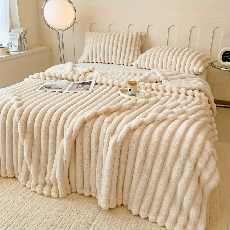 Luxurious Faux Rabbit Fur Blanket