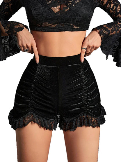 Velvet Lace Shorts