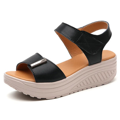 Buckle Wedge Sandals