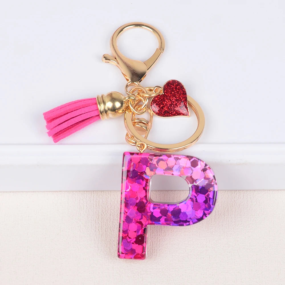 A-Z Alphabet Initial Letter Keychain