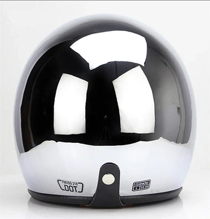 Mirror Chrome Retro Jet Helmet
