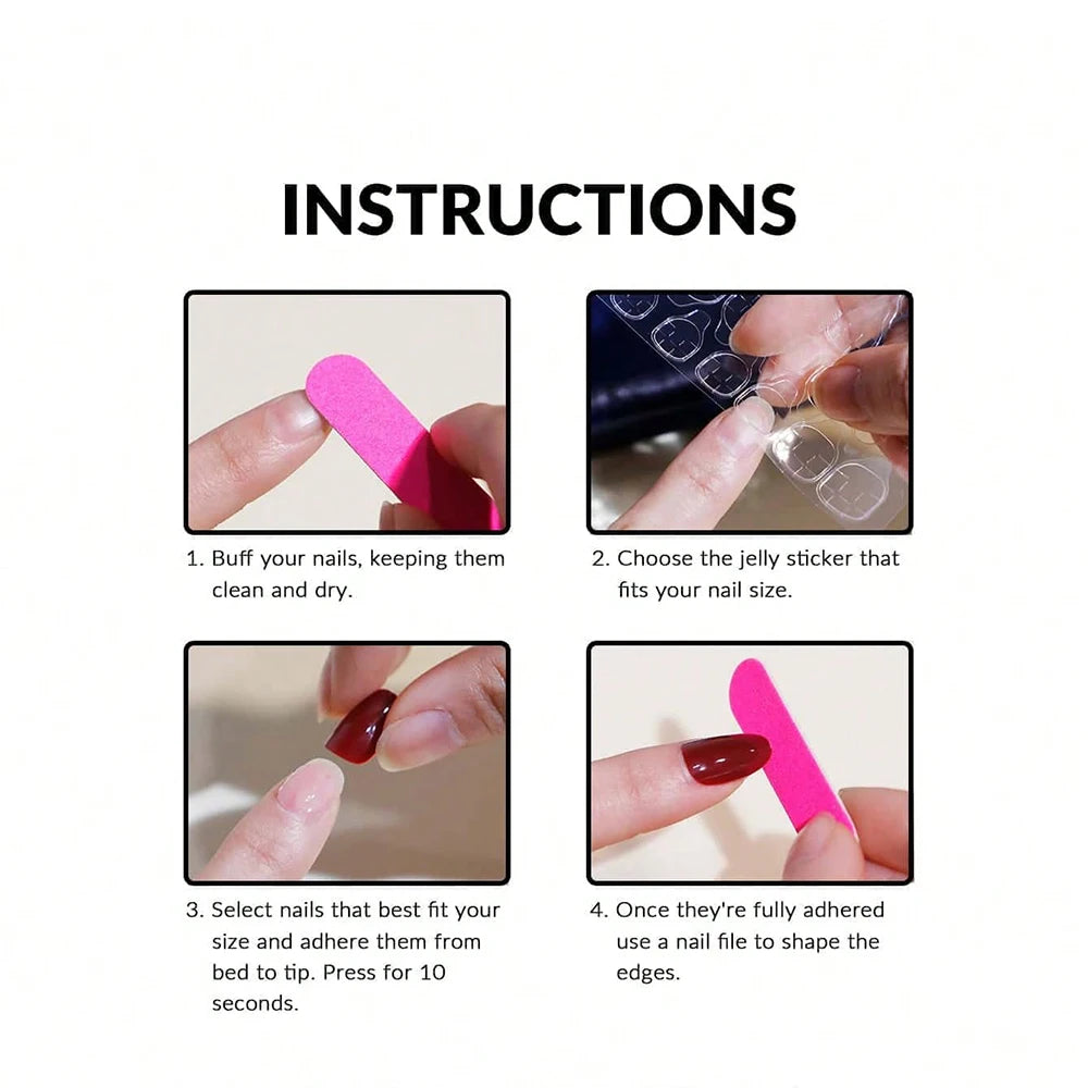 Handmade 3D Almond Press-On Nails