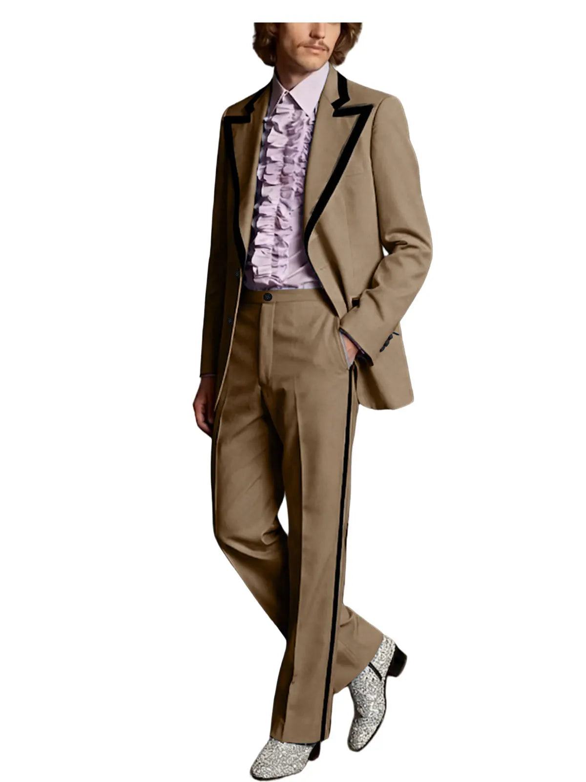 Tuxedo Black Trim Slim Suit
