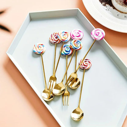 Metal Korean Style Creative Fork