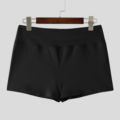 Solid Elastic Waist Jogger Shorts