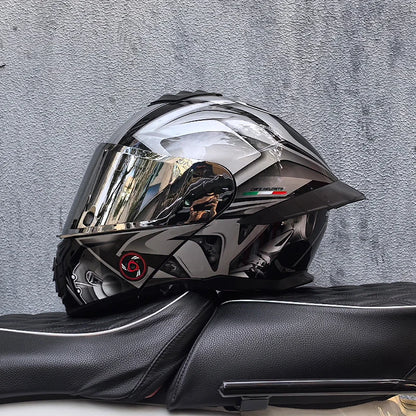 ORZ-B08A Glossy Mecha Racing Helmet