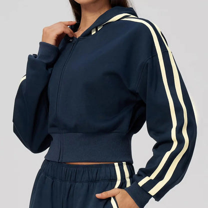 Thickened Hooded Zip Jacket