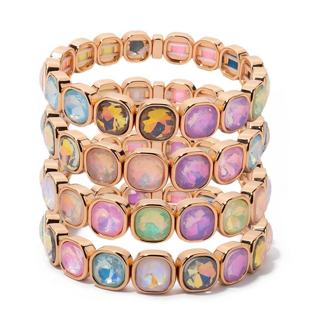 Colorful Rhinestone Beaded Bracelet