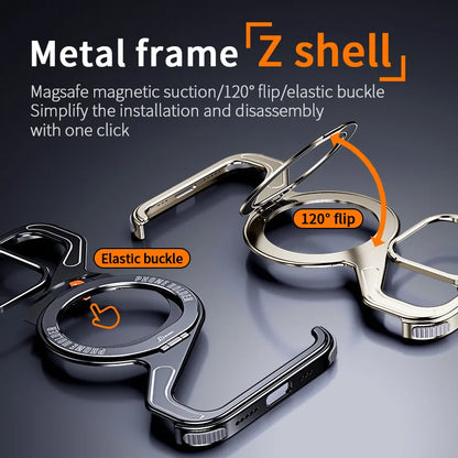 Metal Magnetic Case for iPhone 17 Pro Max | 17 Pro | 16 Pro Max | 16 Pro | 15 Pro Max | 15 Pro