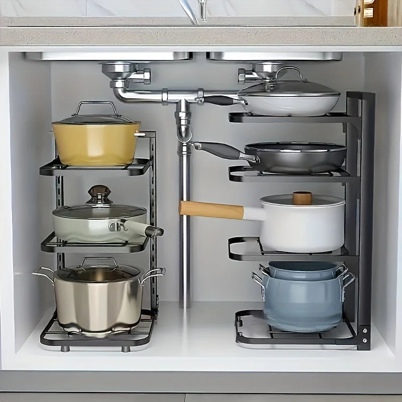 Steel Reusable Organzier Kitchen Adjustable