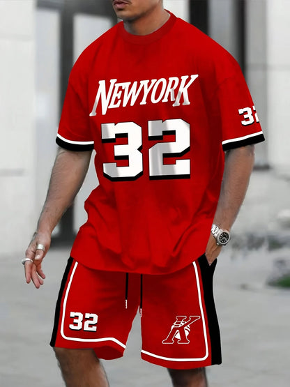 Chicago Print T-Shirt Shorts Set